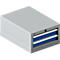 Schäfer Shop Select ladekast 18-27, 2 laden (H 75/75mm), tot 200 kg, B 411 x D 572 x H 250 mm, gentiaanblauw/wit aluminium