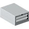 Schäfer Shop Select ladekast 18-27, 2 laden (H 75/75mm), tot 200 kg, B 411 x D 572 x H 250 mm, wit aluminium/wit aluminium