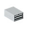 Schäfer Shop Select ladekast 18-27, 2 laden (H 75/75mm), tot 75 kg, B 411 x D 572 x H 250 mm, antracietgrijs/wit aluminium