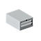 Schäfer Shop Select ladekast 18-27, 2 laden (H 75/75mm), tot 75 kg, B 411 x D 572 x H 250 mm, wit aluminium/wit aluminium