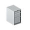 Schäfer Shop Select ladekast 18-27, 3 laden (H 100/200/300mm), tot 75 kg, B 411 x D 572 x H 700 mm, wit aluminium/wit aluminium