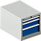 Schäfer Shop Select ladekast 18-27, 3 laden (H 50/100/150mm), tot 200 kg, B 411 x D 572 x H 400 mm, gentiaanblauw/lichtgrijs