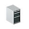 Schäfer Shop Select ladekast 18-27, 3 laden, tot 75 kg, B 411 x D 572 x H 700 mm, antracietgrijs/blank alu.-kleurig