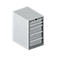 Schäfer Shop Select ladekast 18-27, 5 laden, tot 75 kg, B 411 x D 572 x H 700 mm, blank alu.-kleurig/blank alu.-kleurig