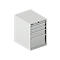 Schäfer Shop Select ladekast 27-36, 5 schuifladen, tot 75 kg, B 564 x D 725 x H 800 mm, lichtgrijs/lichtgrijs