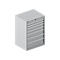 Schäfer Shop Select ladekast 36-27, 8 laden, tot 200 kg, B 717 x D 572 x H 1000 mm, wit-alu