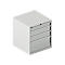 Schäfer Shop Select Ladekast 36-36, 4 laden, tot 200 kg, B 717 x D 717 x D 725 x H 800 mm, lichtgrijs