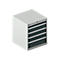 Schäfer Shop Select Ladekast 36-36, 5 laden, tot 200 kg, B 717 x D 725 x H 850 mm, licht grijs/rood