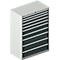 Schäfer Shop Select Ladekast 54-27, 10 laden, tot 200 kg, B 1023 x D 572 x H 1450 mm, lichtgrijs/antracietgrijs.