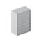 Schäfer Shop Select Ladekast 54-27, 10 laden, tot 75 kg, B 1023 x D 572 x D 572 x H 1450 mm, wit aluminium.