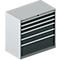 Schäfer Shop Select Ladekast 54-27, 6 laden, tot 200 kg, B 1023 x D 572 x D 572 x H 1000 mm, wit aluminium/antracietgrijs.
