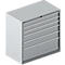 Schäfer Shop Select Ladekast 54-27, 6 laden, tot 200 kg, B 1023 x D 572 x H 1000 mm, wit aluminium.