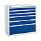 Schäfer Shop Select Ladekast 54-27, 6 laden, tot 75 kg, B 1023 x D 572 x D 572 x H 1000 mm, gentiaanblauw, 6 lades, tot 75 kg, B 1023 x D 572 x H 1000 mm, gentiaanblauw