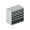 Schäfer Shop Select Ladekast 54-27, 6 laden, tot 75 kg, B 1023 x D 572 x D 572 x H 1000 mm, wit aluminium/antracietgrijs.