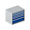 Schäfer Shop Select Ladekast 54-36 6 wit aluminium/enziumblauw wit