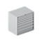 Schäfer Shop Select Ladekast 54-36 8 wit aluminium/aluminium wit / wit aluminium