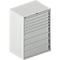 Schäfer Shop Select Ladekast BSK 54-36, staal, 10 laden, tot 200 kg, B 1023 x D 725 x H 1450 mm, lichtgrijs/lichtgrijs.
