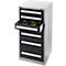 Schäfer Shop Select ladekast SF 70, 7 laden, wit aluminium RAL 9006 antracietgrijs RAL 7016
