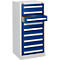 Schäfer Shop Select ladekast SF 90, 9 laden, lichtgrijs RAL 7035 gentiaanblauw RAL 5010