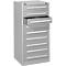 Schäfer Shop Select ladekast SF 90, 9 laden, wit aluminium RAL 9006 wit aluminium RAL 9006