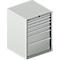 Schäfer Shop Select Ladekast WSK 54-36, staal, 7 laden, tot 200 kg, B 1023 x D 725 x H 1000 mm, lichtgrijs/lichtgrijs