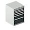 Schäfer Shop Select Ladekast WSK 54-36, staal, 7 laden, tot 75 kg, B 1023 x D 725 x H 1000 mm, lichtgrijs/antracietgrijs