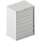 Schäfer Shop Select Ladekast WSK 54-36, staal, 8 laden, tot 200 kg, B 1023 x D 725 x H 1000 mm, lichtgrijs/lichtgrijs.