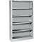 Schäfer Shop Select legbord AS 2409, met 4 in hoogte verstelbare etages, B 950 x D 400 x H 1935 mm, plaatstaal, alu wit RAL 9006