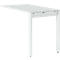 Schäfer Shop Select LOGIN aanbouwtafel, 4-poots, B 1000 x D 600 x H 740 mm, lichtgrijs/verkeerswit