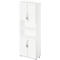 Schäfer Shop Select LOGIN armario combinado, arriba y abajo 2 alturas de archivador con puerta, balda central, An 800 x P 420 x Al 2240 mm, blanco/blanco