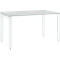 Schäfer Shop Select LOGIN bureau, 4-poots, B 1200 x D 800 x H 740 mm, lichtgrijs/verkeerswit
