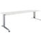 Schäfer Shop Select LOGIN bureau, handmatig in hoogte verstelbaar, C-poot, B 1800 x D 800 x H 660-820 mm, aluminium lichtgrijs/wit