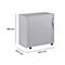 Grey cabinet with roller shutter. Dimensions are 788 x 800 x 420 mm.
