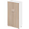 Schäfer Shop Select LOGIN kast, 4 dossierhoogtes, B 800 x D 420 x H 1514 mm, wit/eikenhout