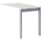 Schäfer Shop Select LOGIN mesa extensible, 4 patas, An 1000 x F 600 x Al 740 mm, aluminio blanco/blanco