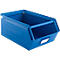 Schäfer Shop Select magazijnbak met open voorzijde en draagbeugel, staal, L 359 x B 211 x H 145 mm, 8,5 l, 60 kg, RAL 5015 (hemelsblauw)