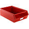 Schäfer Shop Select magazijnbak met open voorzijde, met draagbeugel, 18,5 l, 80 kg, L 501 x B 308 x H 146 mm, staal, RAL 3000 (vuurrood)