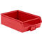 Schäfer Shop Select magazijnbak met open voorzijde, met draagbeugel, 18,5 l, 80 kg, L 501 x B 308 x H 146 mm, staal, RAL 3000 (vuurrood)