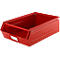 Schäfer Shop Select magazijnbak met open voorzijde, met draagbeugel, 18,5 l, 80 kg, L 501 x B 308 x H 146 mm, staal, RAL 3000 (vuurrood)