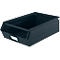Schäfer Shop Select magazijnbak met open voorzijde, met draagbeugel, 18,5 l, 80 kg, L 501 x B 308 x H 146 mm, staal, RAL 5008 (grijsblauw)