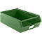 Schäfer Shop Select magazijnbak met open voorzijde, met draagbeugel, 18,5 l, 80 kg, L 501 x B 308 x H 146 mm, staal, RAL 6011 (resada groen)