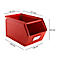 Schäfer Shop Select magazijnbak met open voorzijde, met draagbeugel, L 377 x B 211 x H 201 mm, 11,5 l, 60 kg, staal, RAL 3000 (vuurrood)