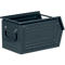 Schäfer Shop Select magazijnbak met open voorzijde, met draagbeugel, L 377 x B 211 x H 201 mm, 11,5 l, 60 kg, staal, RAL 5008 (grijsblauw)
