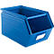 Schäfer Shop Select magazijnbak met open voorzijde, met draagbeugel, L 377 x B 211 x H 201 mm, 11,5 l, 60 kg, staal, RAL 5015 (hemelsblauw)