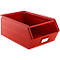Schäfer Shop Select magazijnbak met open voorzijde, met draagbeugel, L 524 x B 307 x H 201 mm, 26 l, 120 kg, staal, RAL 3000 (vuurrood)