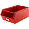Schäfer Shop Select magazijnbak met open voorzijde, met draagbeugel, L 524 x B 307 x H 201 mm, 26 l, 120 kg, staal, RAL 3000 (vuurrood)