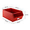 Schäfer Shop Select magazijnbak met open voorzijde, met draagbeugel, L 524 x B 307 x H 201 mm, 26 l, 120 kg, staal, RAL 3000 (vuurrood)