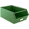 Schäfer Shop Select magazijnbak met open voorzijde, met draagbeugel, L 524 x B 307 x H 201 mm, 26 l, 120 kg, staal, RAL 6011 (resada groen)