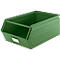 Schäfer Shop Select magazijnbak met open voorzijde, met draagbeugel, L 524 x B 307 x H 201 mm, 26 l, 120 kg, staal, RAL 6011 (resada groen)