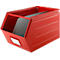 Schäfer Shop Select magazijnbak met open voorzijde, met draagbeugel, L 550 x B 307 x H 298 mm, 40 l, 150 kg, staal, RAL 3000 (vuurrood)